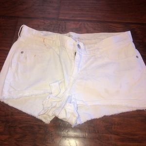 White old navy shorts.